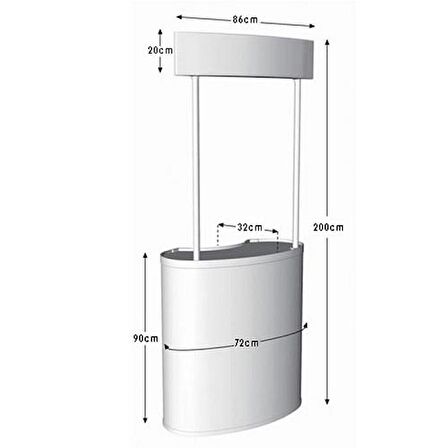 Tanıtım Standı Oval Baskı Hariç 