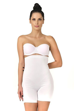 Kadın Siyah Yüksek Bel Kısa Paça Boxer Korse 2007