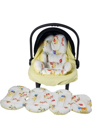 ABT Babynest Puset Içi Set Araba Minderi Emzirme Örtüsü ve Minderi Beşik Içi Nevresim Takımı 15 Li Set