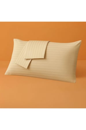 %100 Pamuk Saten Yastık Kılıfı 2'li, Çizgili (50X70 CM)