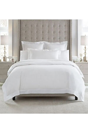 Çift Kişilik Pamuklu Beyaz Nevresim Takımı