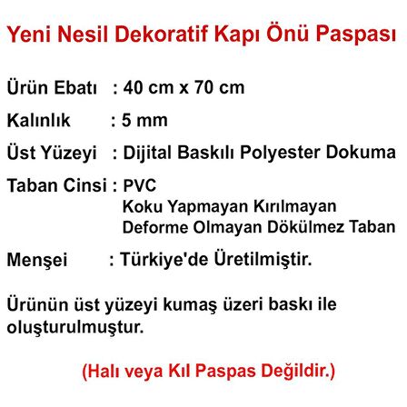 Farklı Dillerde Merhaba Yazılı Kauçuk Kapı Önü Paspası