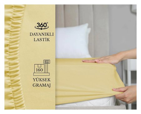 140x200 Ölçü Yastık Kılıflı , Lastikli Çarşaf Takımı %100 penye