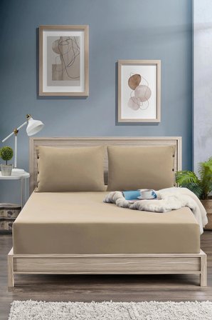 140x200 Ölçü Yastık Kılıflı , Lastikli Çarşaf Takımı %100 penye