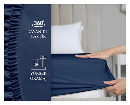  160x200 Ölçü Yastık Kılıflı , Lastikli Çarşaf Takımı %100 penye