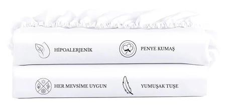 100x200 Ölçü Yastık Kılıflı , Lastikli Çarşaf Takımı %100 penye