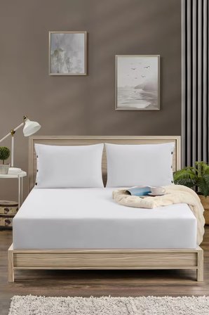 140x200 Ölçü Yastık Kılıflı , Lastikli Çarşaf Takımı %100 penye