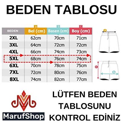 Erkek Büyük Beden 115-154 Kilo Arası İçin Uygun Penye Kapri NYC Bordo