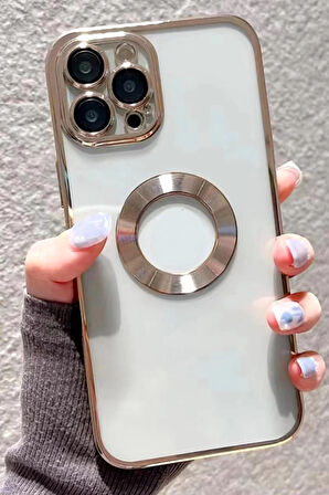 Apple iPhone 14 Pro Max Uyumlu Kamera Korumalı Şeffaf Renkli Kılıf