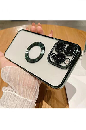 Apple iPhone 14 Pro Max Uyumlu Kamera Korumalı Şeffaf Renkli Kılıf
