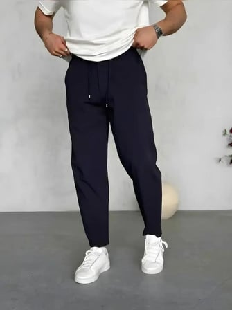 Gofre Kumaş Boyfriend Jogger Pantolon