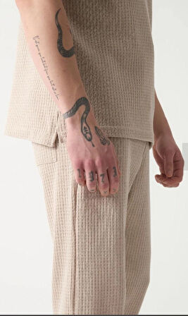  WAFFLE DESEN BAGGY PANTOLON-TAŞ