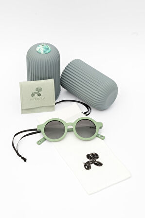6-36 Ay Polarize Cam Elastik Bebek Güneş Gözlüğü -Kırılmaz Yeşil