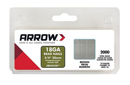 Arrow BN1812 20mm 2000 Adet Profesyonel Kesik Başlı Çivi 