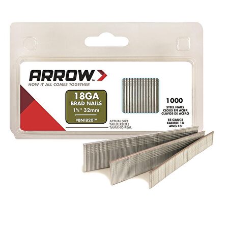 Arrow BN1820 32mm 1000 Adet Profesyonel Kesik Başlı Çivi 