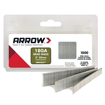 Arrow BN1832 50mm 1000 Adet Profesyonel Kesik Başlı Çivi 