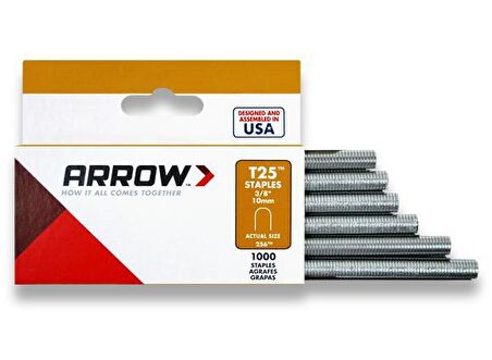 Arrow AR256 10mm 1000 Adet Profesyonel U Tipi Zımba Teli 