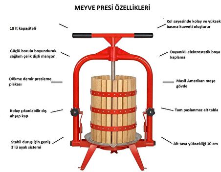 Fenglin MAC 5G WB Meyve Sıkma Presi 18 Lt