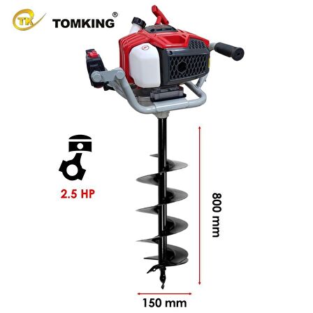 Tomking EA52P Toprak Burgu Makinası 150 mm