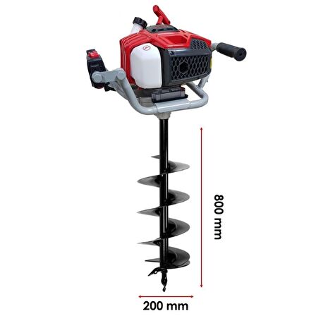 Tomking EA52P Toprak Burgu Makinası 200 mm