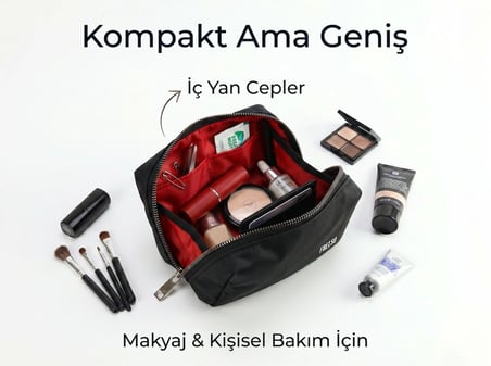 FRELSO Mini Makyaj Çantası Kozmetik Seyahat Valizi Çanta Organizeri Küçük Mini Boy Düzenleyici