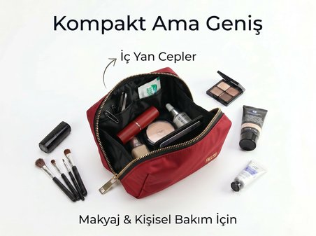 FRELSO Mini Makyaj Çantası Kozmetik Seyahat Valizi Çanta Organizeri Küçük Mini Boy Düzenleyici