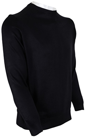 Erkek Kazak Klasik Normal Kesim Yünlü RAR00493 Lacivert Lacivert-XL