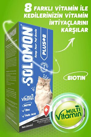 Plus B 50 Ml Kediler Için Tüy Sağlığını Destekleyici Multivitamin Damla