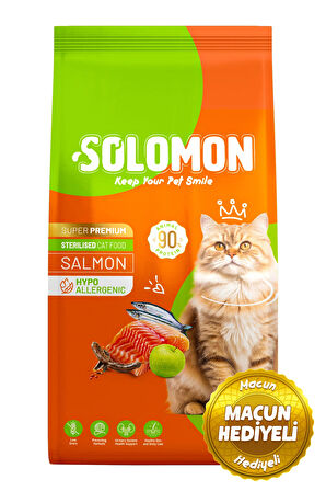 Kısırlaştırılmış Somon'lu Süper Premium Kedi Maması 9 Kg - Düşük Tahıllı- Hipoalerjenik