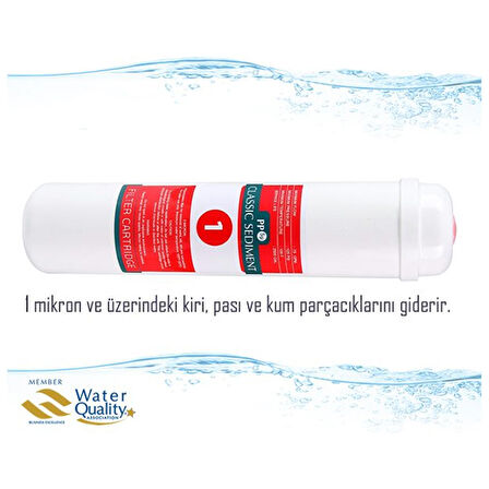 E-Water Su Arıtma Cihazı 6'lı Filtre Seti Vontron Membranlı Kapalı Kasalı Cihazlar İçin 4'lü Mineral Filtreli