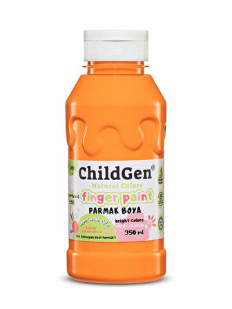 ChildGen Süper Yıkanabilir Parmak Boya 350ml - Turuncu