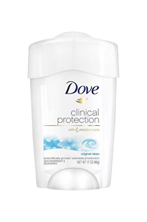 Dove Clinial Protection With 1/4 Moisturizers Orginal Clean Antiperspirant (48hr) Kadın Deodorant 1,7 oz 48gr