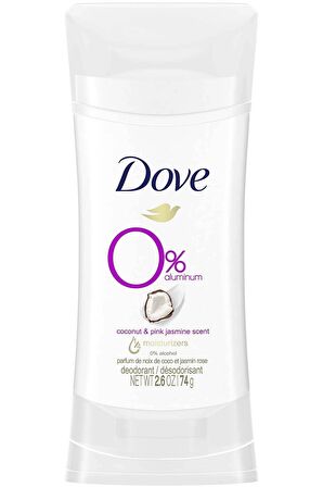 Dove 0% Aluminum Coconut & Pink Jasmine Deodorant 74GR