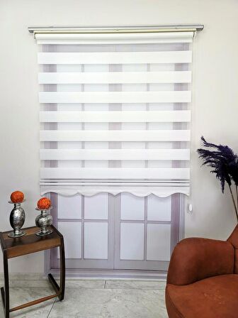 BBB Mikro Pliseli Stor Zebra Perde Beyaz MZ483