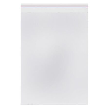 10x20+5 cm. (10*25) Şeffaf Bantlı Jelatin - Yapışkanlı Poşet 100 Adet