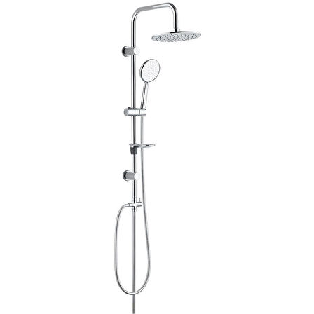 ECA Delta Banyo Bataryası+T-MAY Banyo Bostan Oval Tepe Duş Takımı Seti Paslanmaz Krom