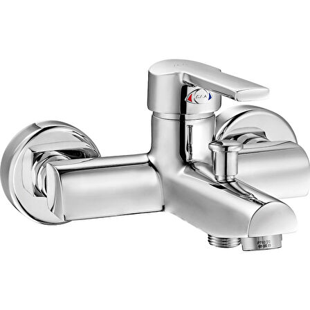 ECA Delta Banyo Bataryası+T-MAY Banyo Çamlıca Kare Tepe Duş Takımı Seti Paslanmaz Krom
