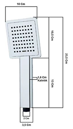 T-MAY Çam Oval Borulu Hareketli Sürgülü Duş Seti Üst Takımı