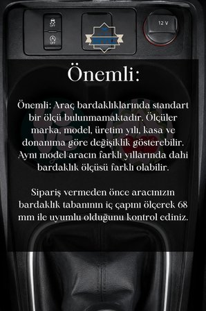 68 mm Araç İçi Bardak Altlığı 4’lü Set – Compact Boy