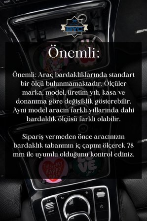 78 mm Araç İçi Bardak Altlığı 4’lü Set – Grand Boy