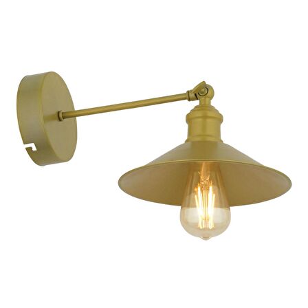 Apliqa Metal Modern Banyo - Yatak Odası Duvar - Yatak Başı Gold Tekli Aplik 