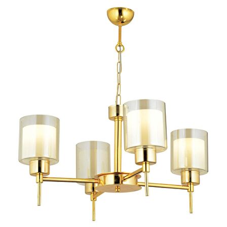 Cemre 4 Lü Gold Modern Yatak Odası Salon Avize 