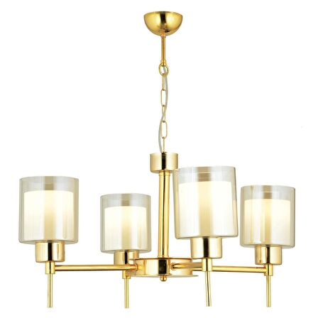 Cemre 4 Lü Gold Modern Yatak Odası Salon Avize 