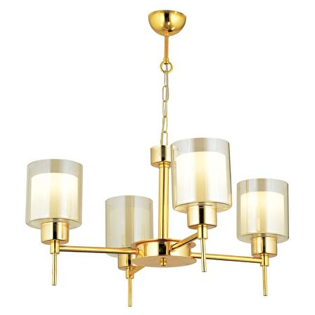 Cemre 4 Lü Gold Modern Yatak Odası Salon Avize 