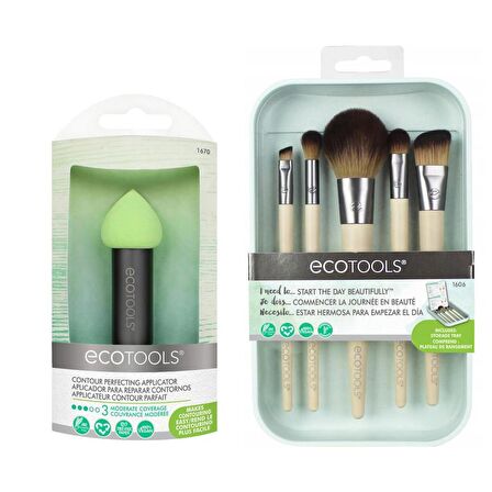 Ecotools Perfecting Kontür Aplikatör + Makyaj Fırça Seti 2Li Set 