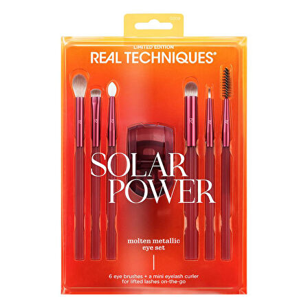 Real Techniques RT-0961 Solar Power Molten Limited Edition Metalik Göz Makyaj Fırça Seti