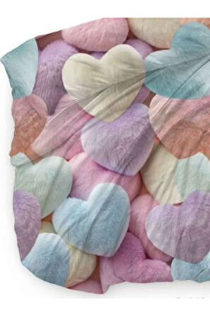 Tek Kişilik %100 Pamuk 3D Kalp Desenli Nevresim Takımı – Yumuşak Dokusu ile Şıklık