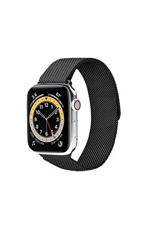 Apple Spor Paslanmaz Çelik Uzay Siyah Saat Kordonu, 38,40,41 Mm