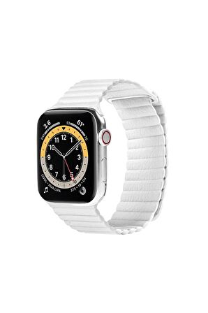 Apple Deri Mavi Saat Kordonu, 38,40,41 Mm