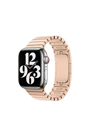 Apple Metal Baklalı Rose Altın Saat Kordonu, 42,44,45,49 Mm